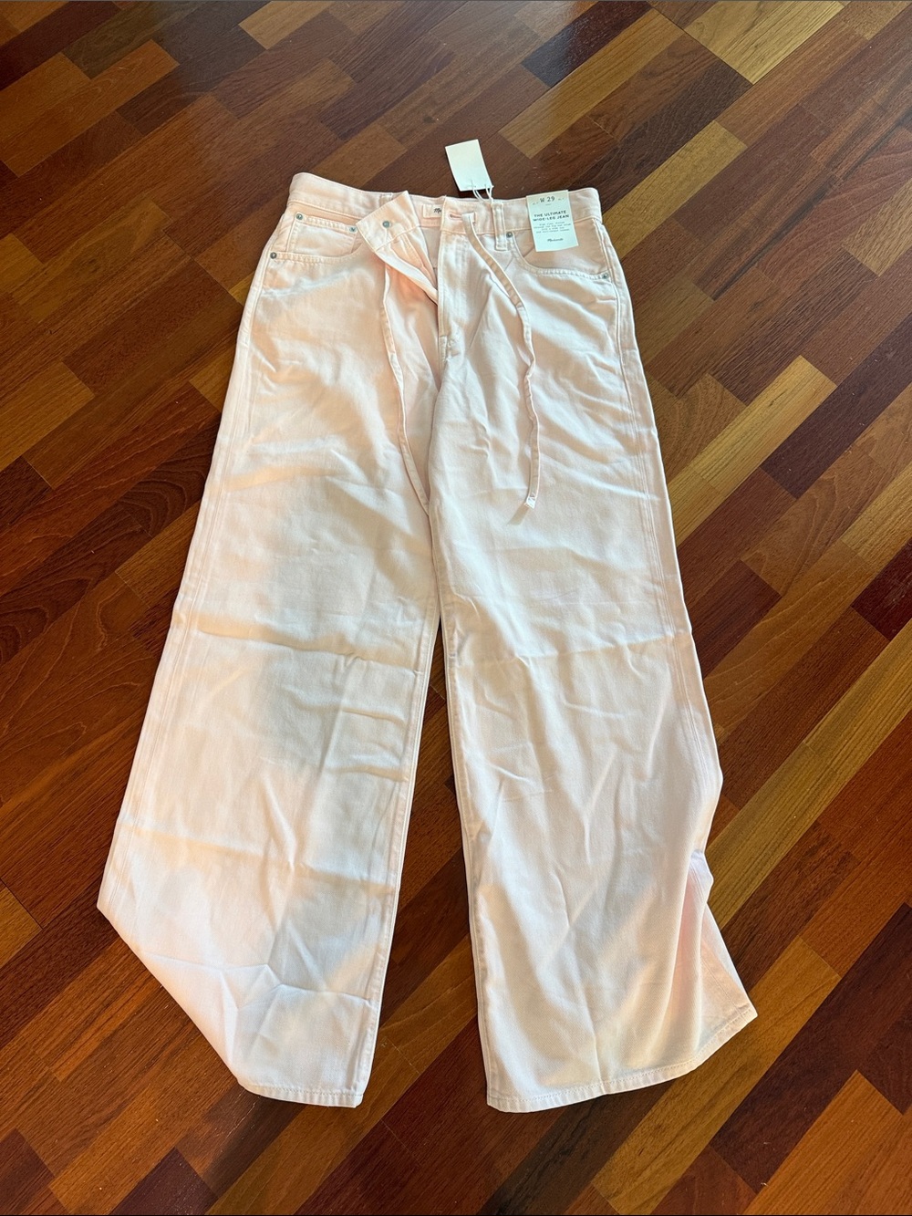 Madewell Shopbop Wide Leg Jeans — Pink size 29